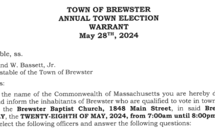 Annual Town Election Warrant